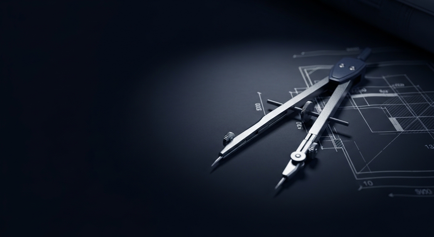 Drafting compass representing a program built around real work