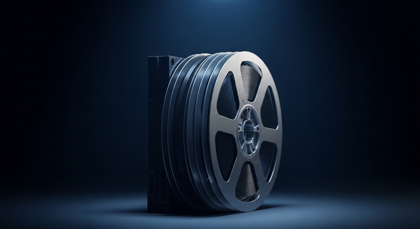 A stack of magnetic tape reel cassettes lit from above in the dark, representing a weekly AI research signal roundup, by Andre Cobham