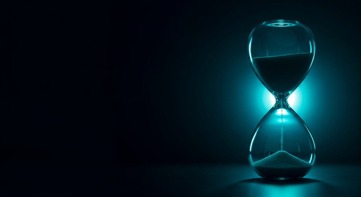 Hourglass representing a focused one-hour session